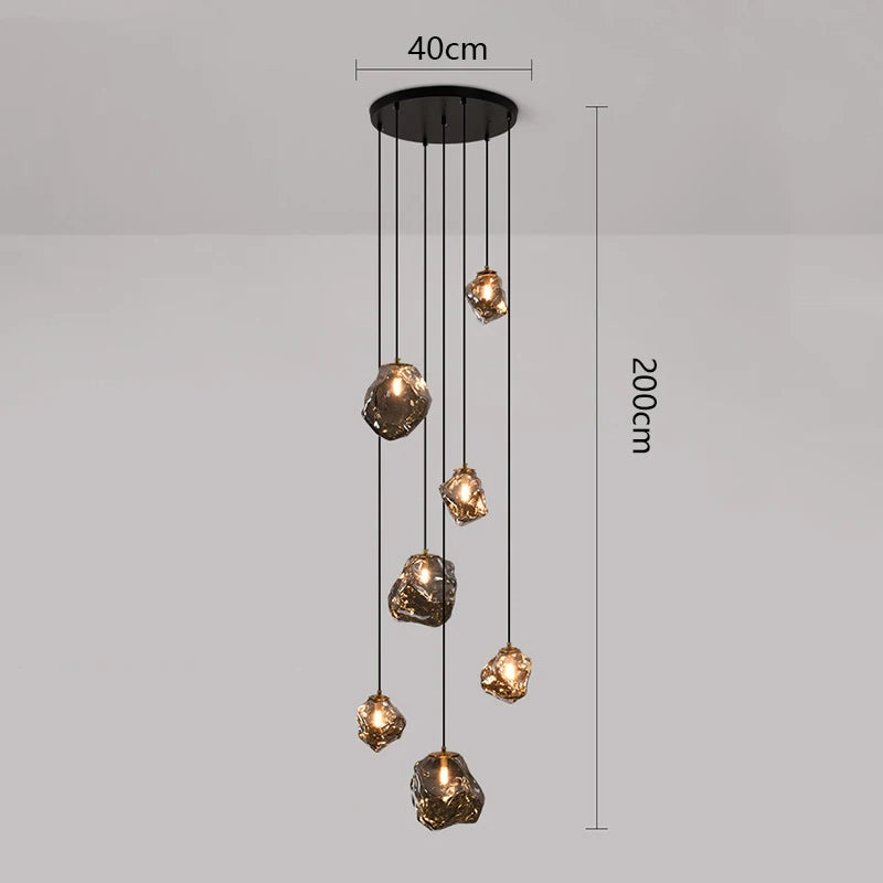 Nordic Villa Staircase Chandelier