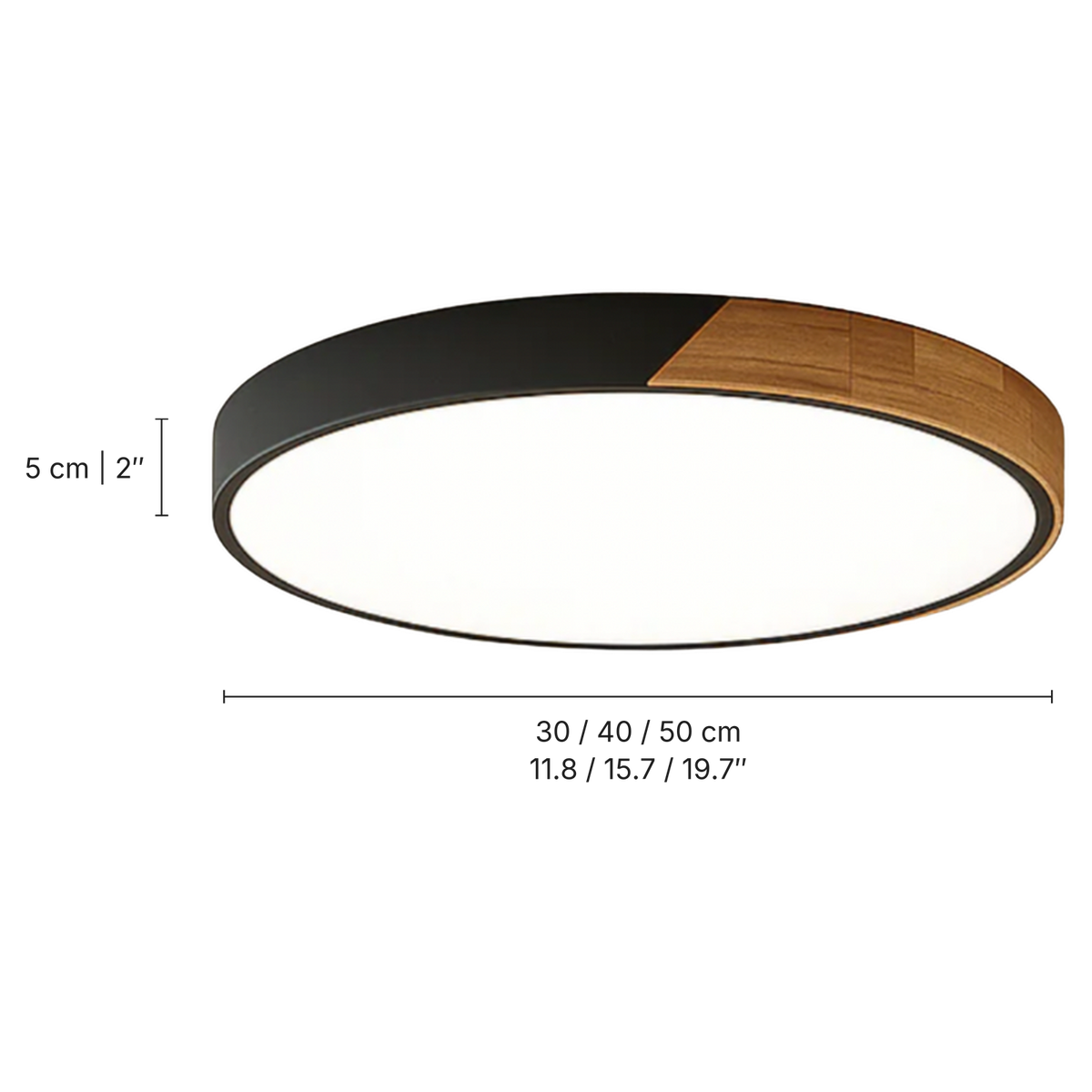 Nordic Wooden Ceiling Light dimensions