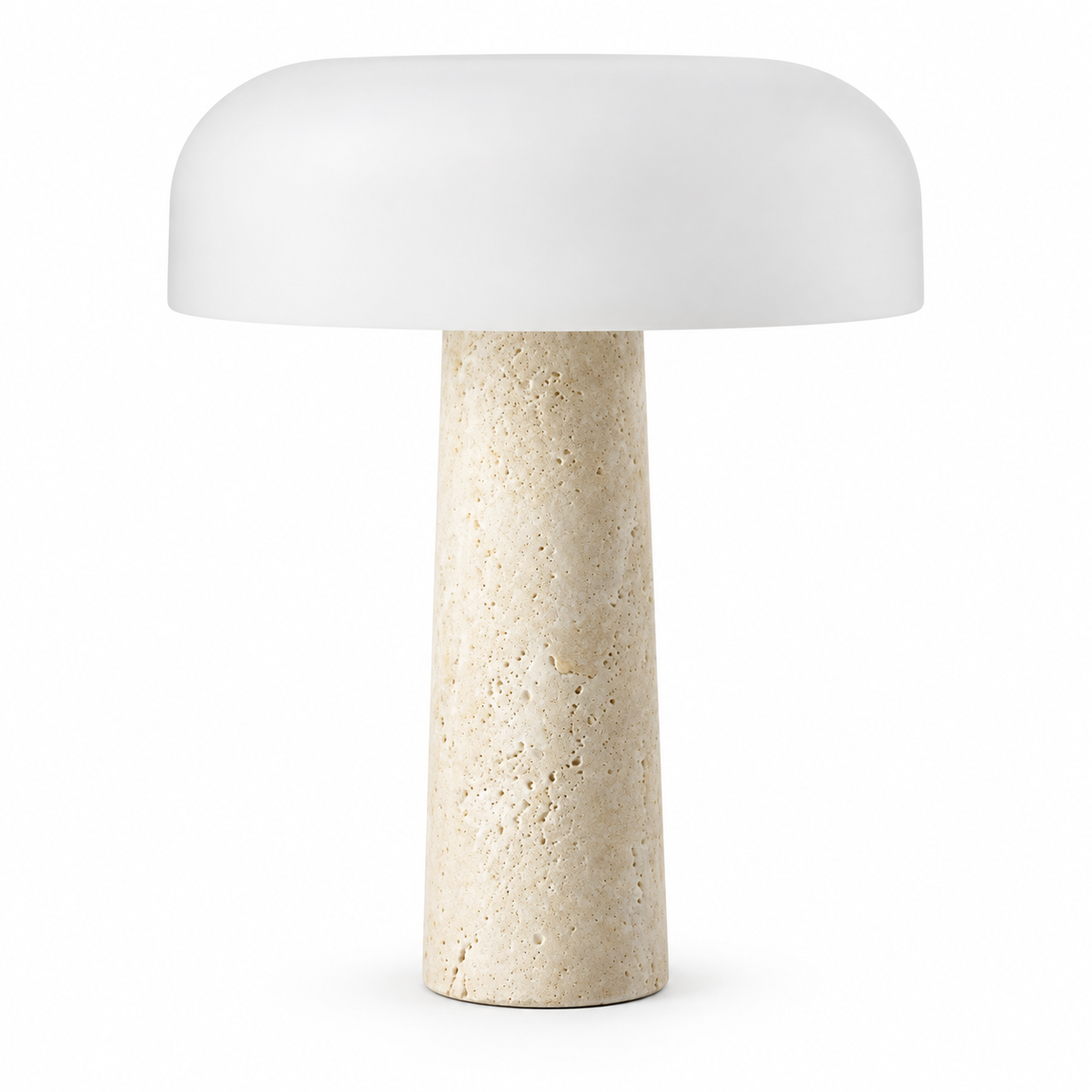Ombra White Travertine Table Lamp