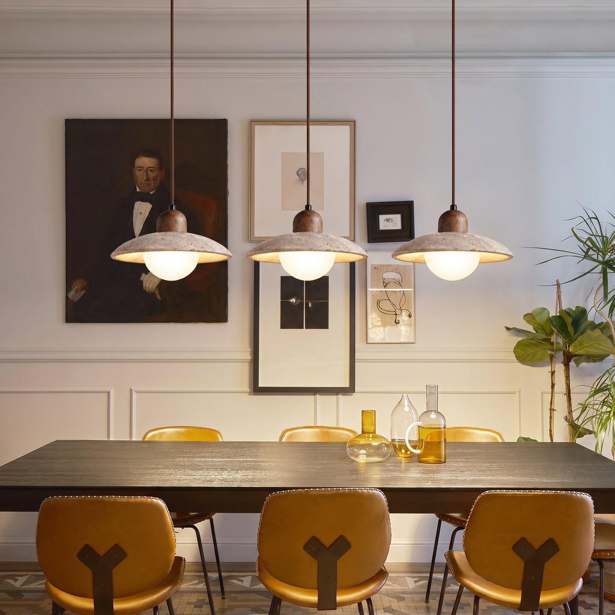 Osla 2/3 Head Travertine Pendant Light