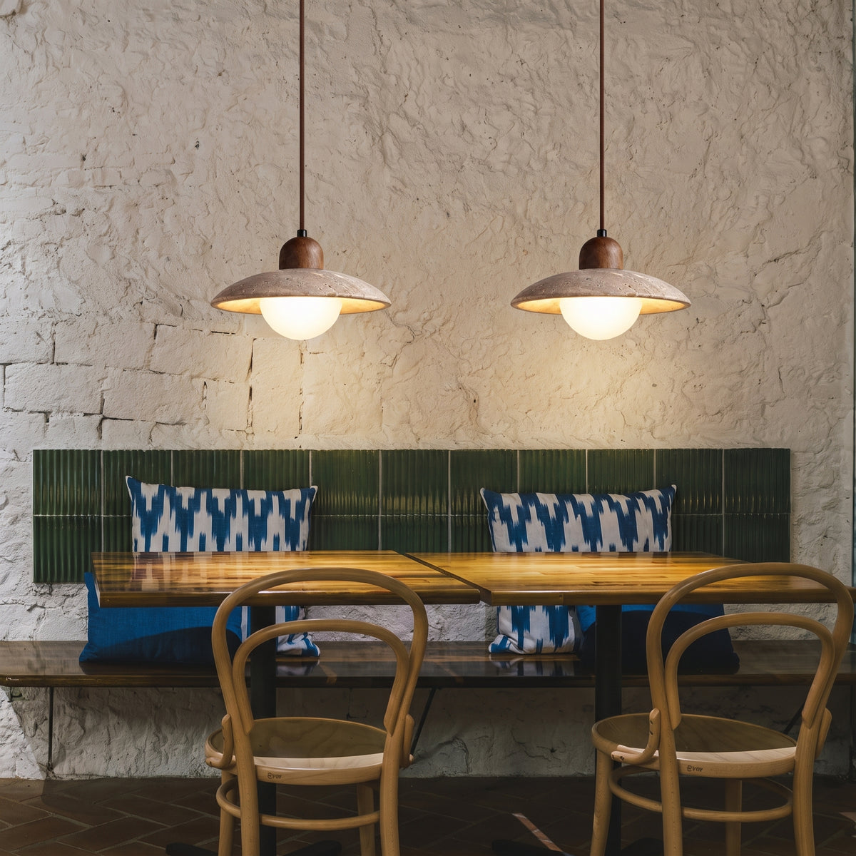 Osla 2/3 Head Travertine Pendant Light