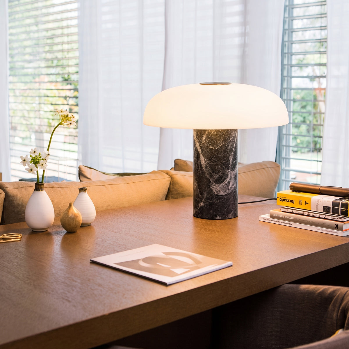 Pelar Marble Glass Table Lamp