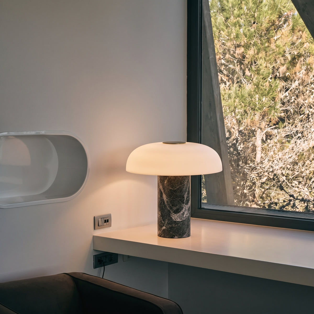 Pelar Marble Glass Table Lamp