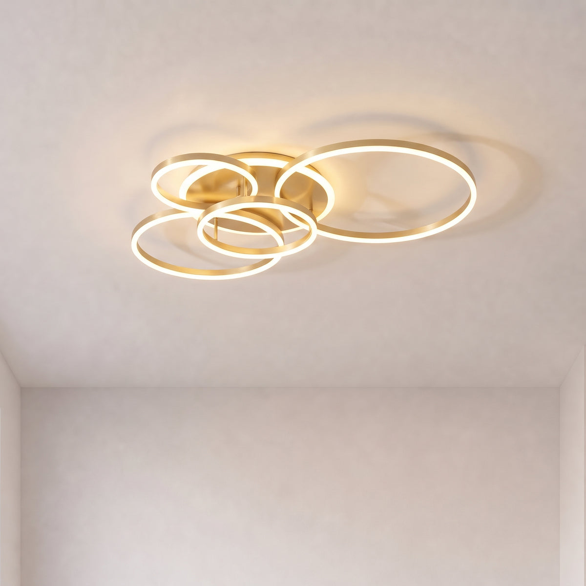 Randale's Gold Ceiling Light With Remote Dimmer
