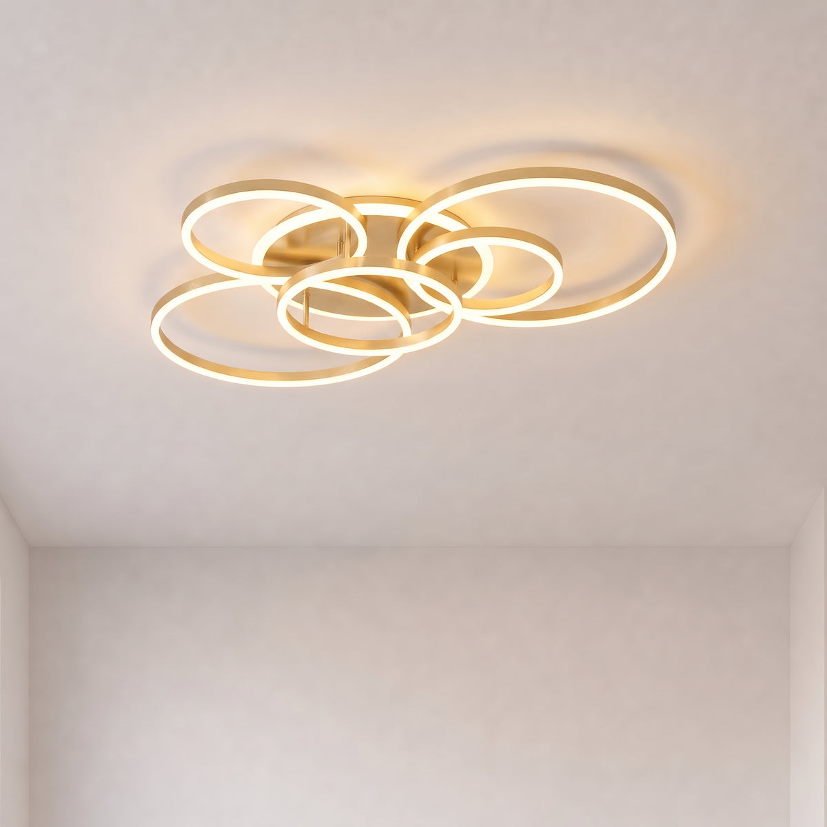 Randale's Gold Ceiling Light With Remote Dimmer