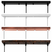 Rectangular ceiling canopy in black, white, rose gold and rust