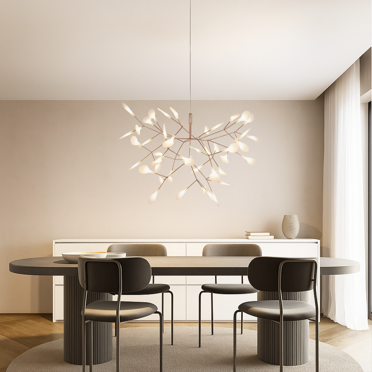 Firefly Pendelleuchte in Roségold