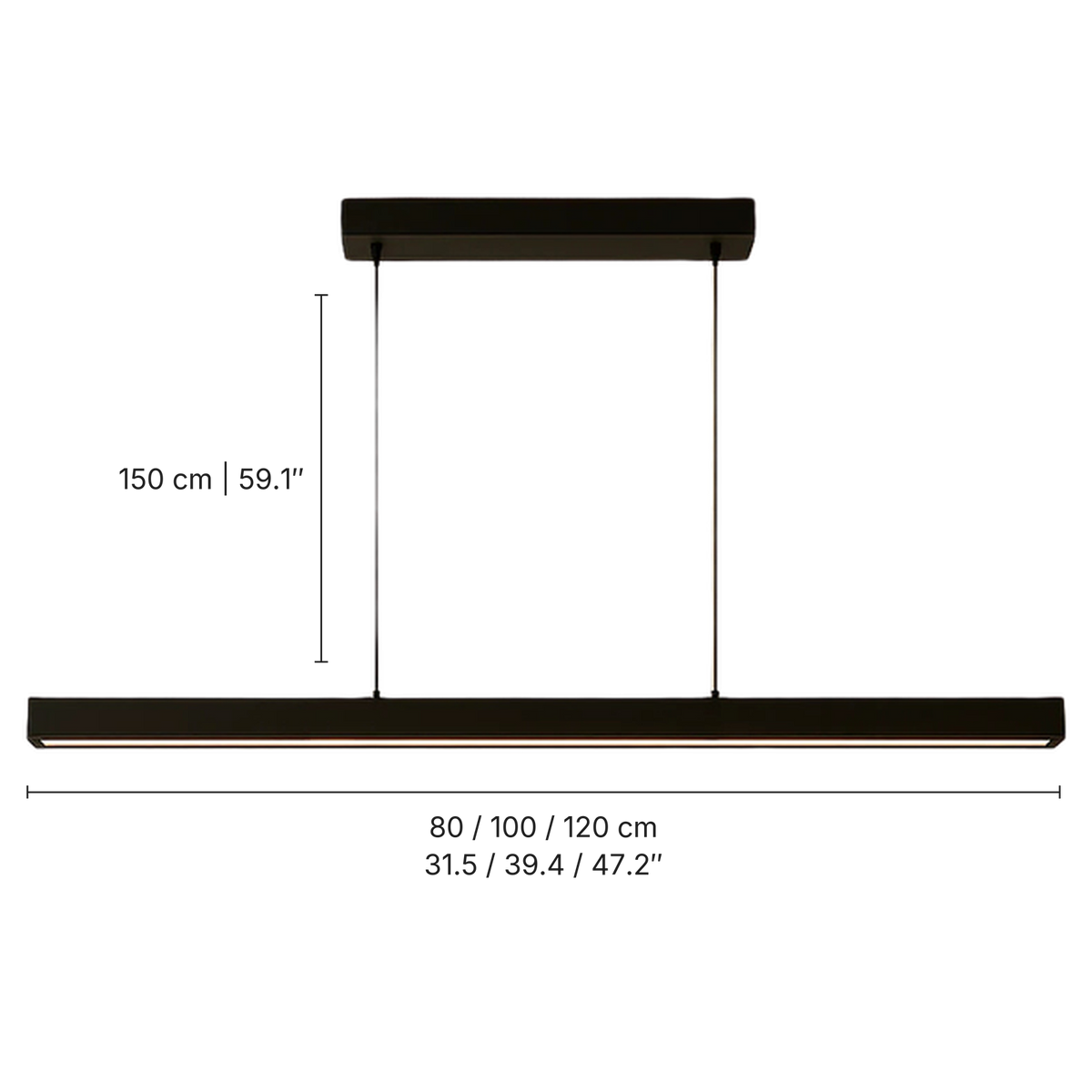 Scandibeam Pendant Light dimensions