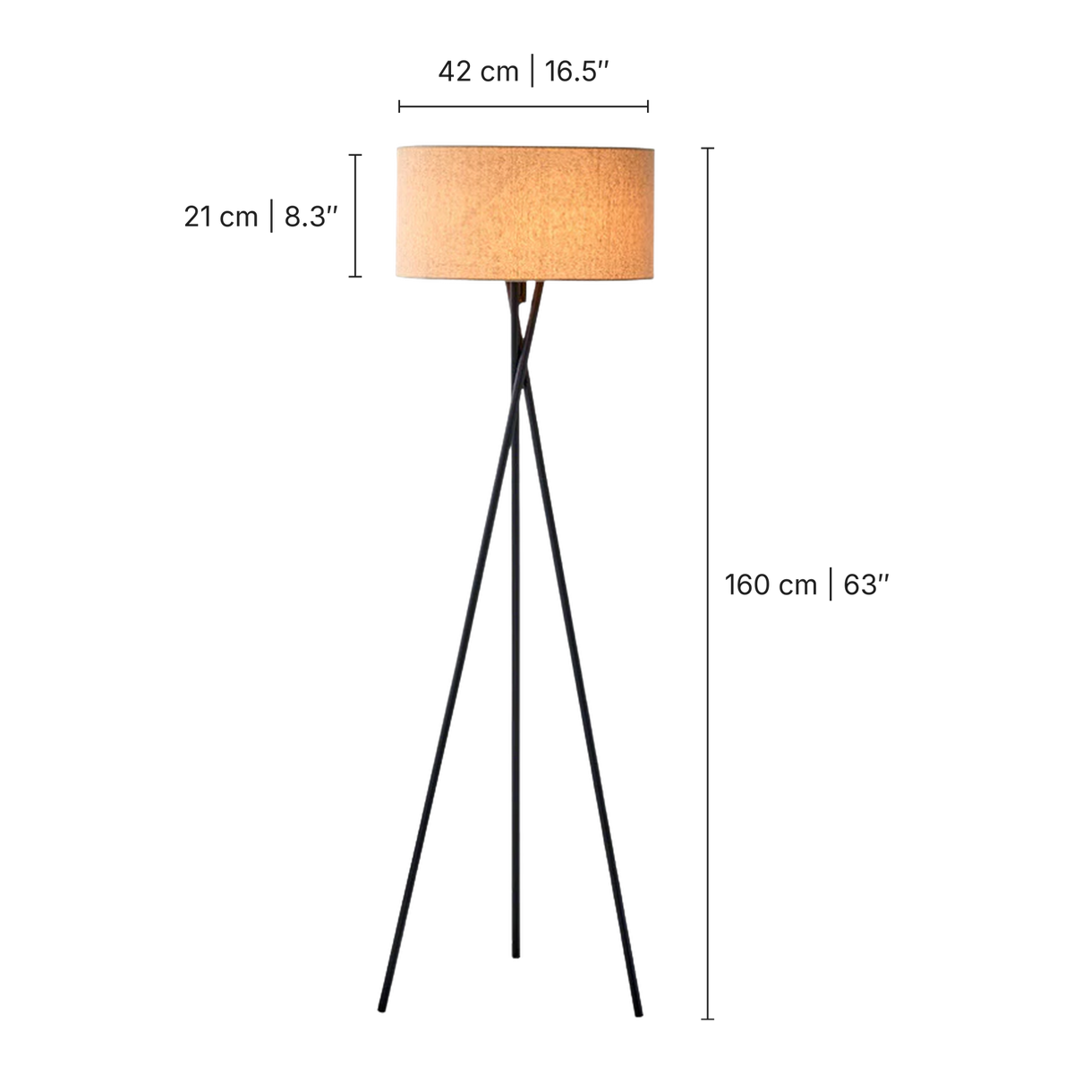 Silk Floor Lamp dimensions