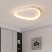 Single White Armure Ceiling Light With Remote Dimmer