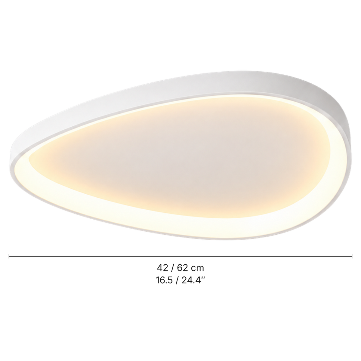 Single White Armure Ceiling Light With Remote Dimmer