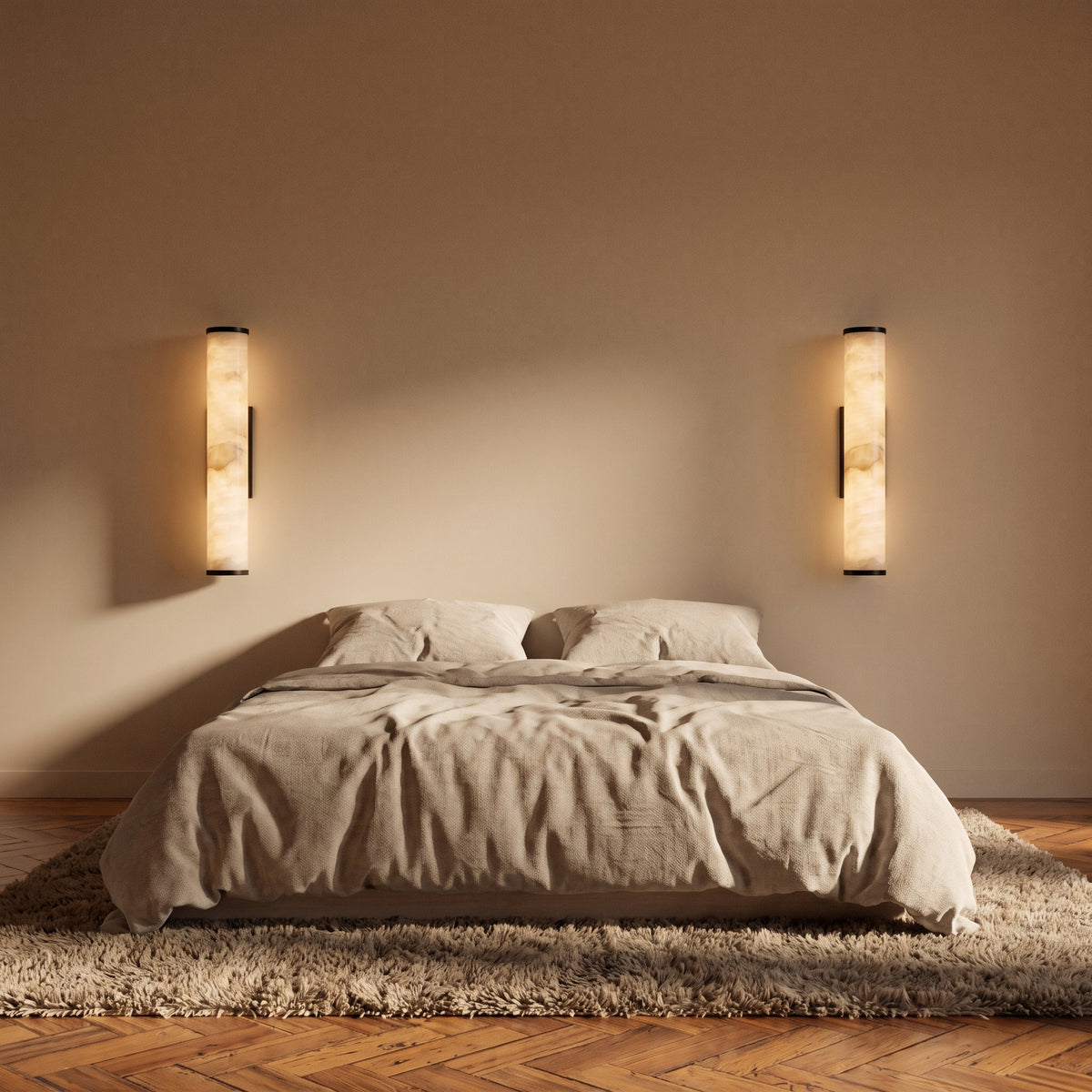 Solid Marble Cilinder Wall Light