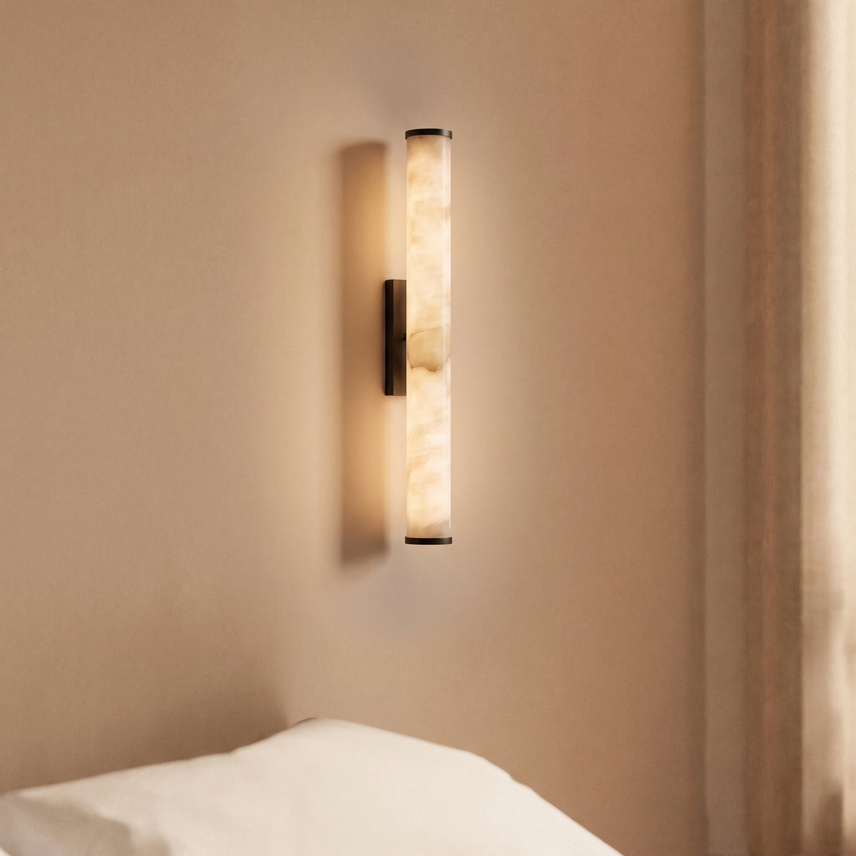 Solid Marble Cilinder Wall Light