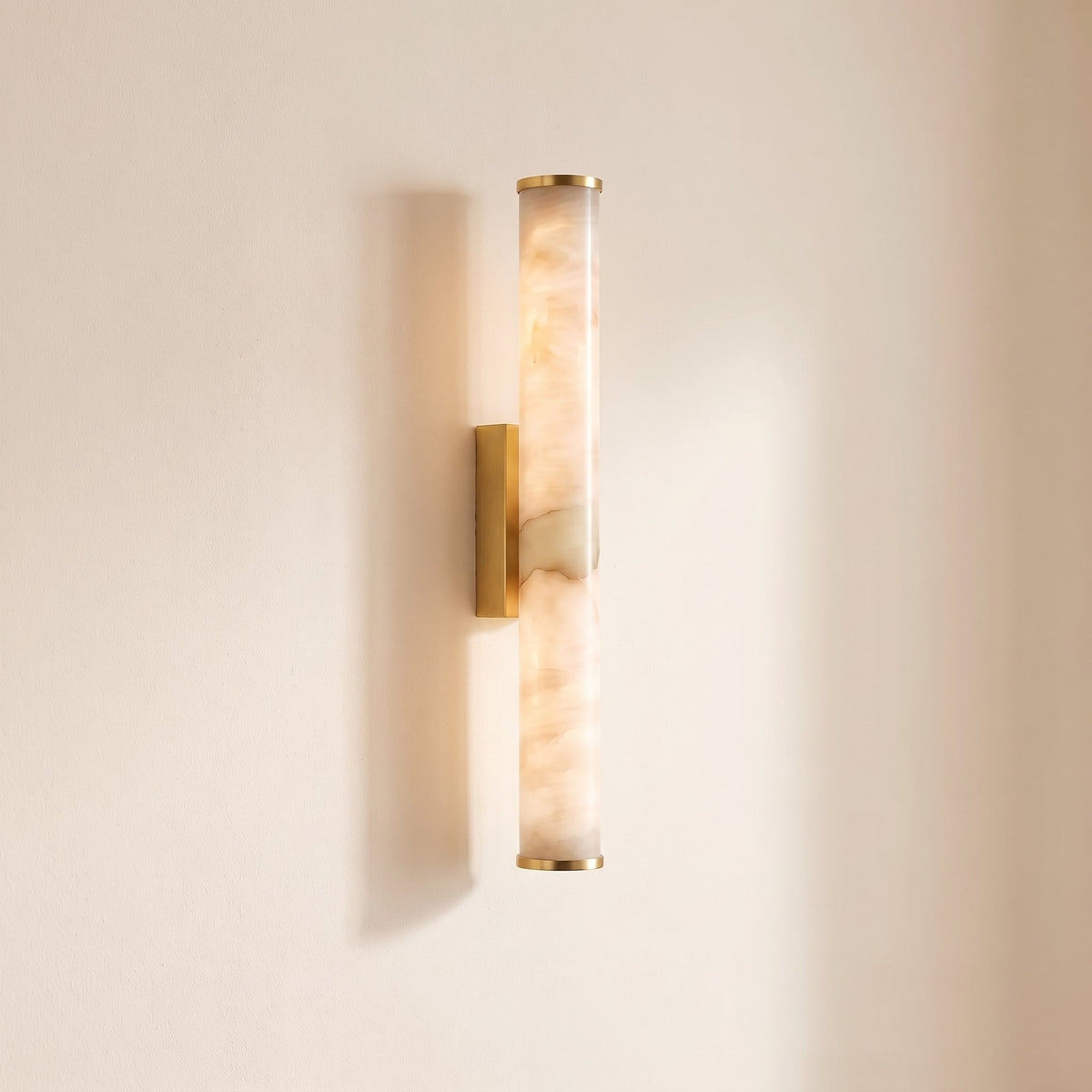 Solid Marble Cilinder Wall Light