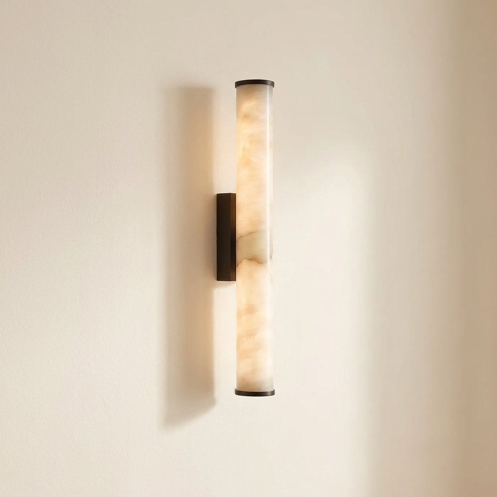 Solid Marble Cilinder Wall Light