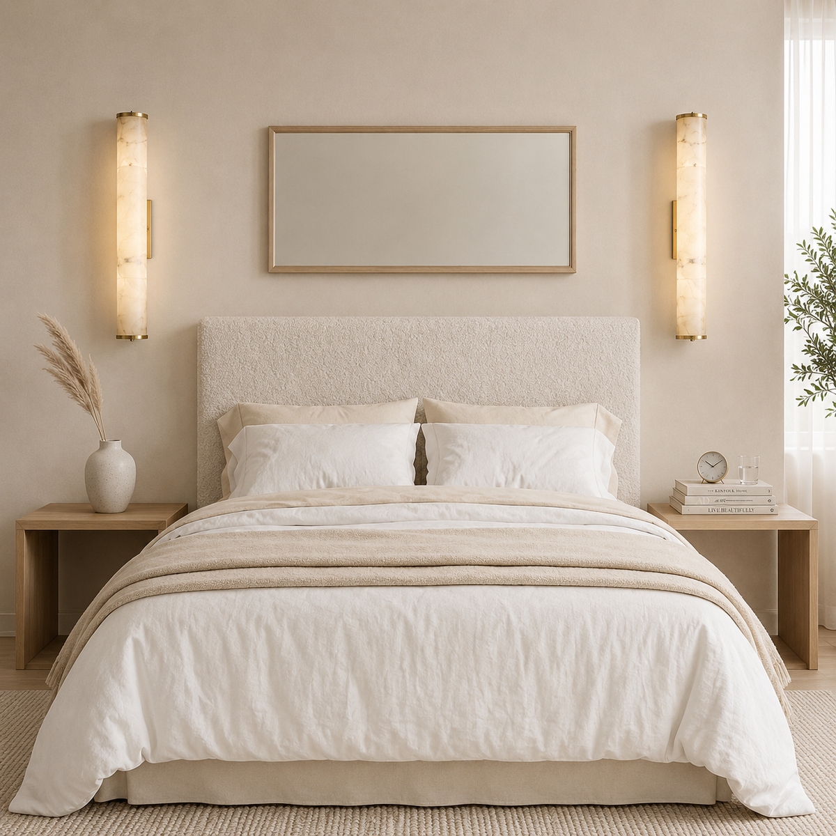 Solid Marble Cilinder Wall Light