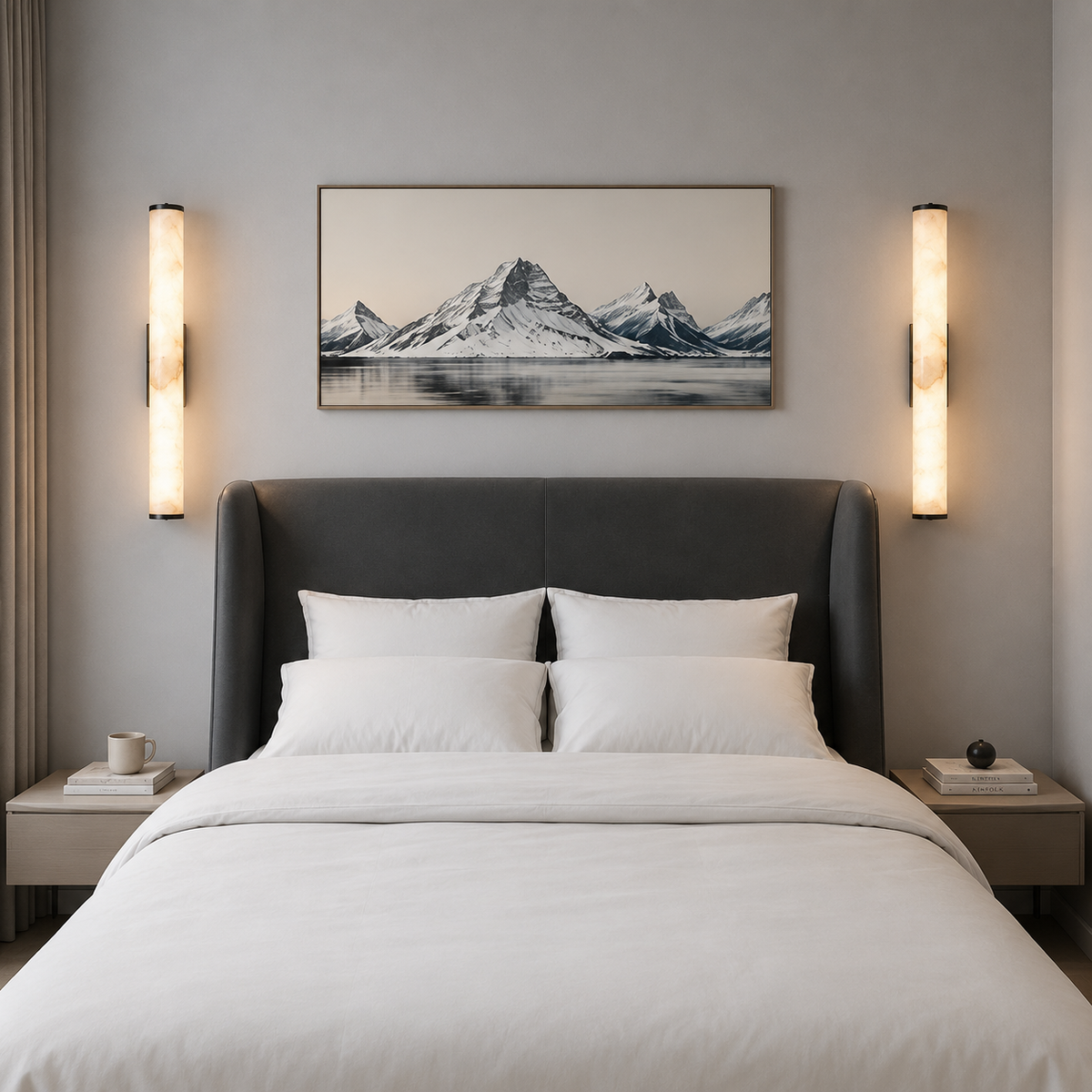 Solid Marble Cilinder Wall Light