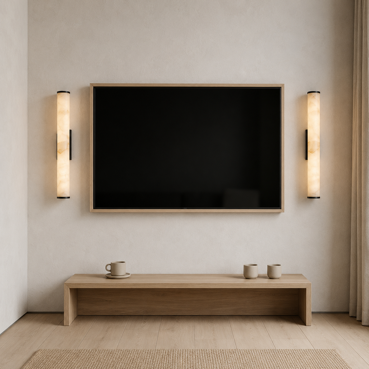 Solid Marble Cilinder Wall Light