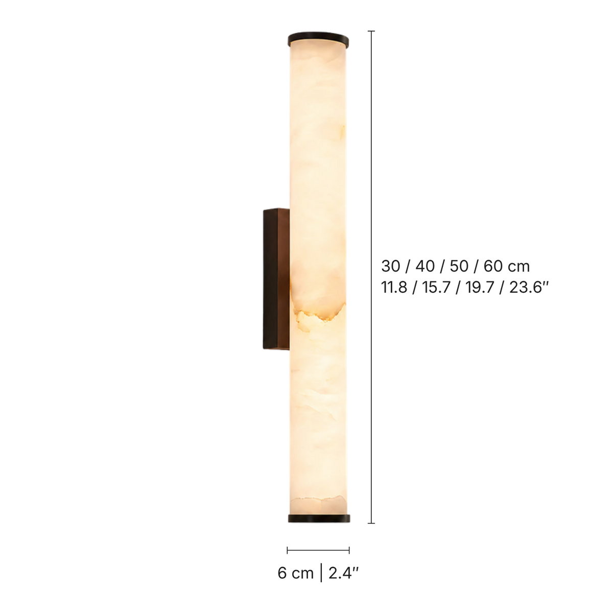 Solid Marble Cilinder Wall Light