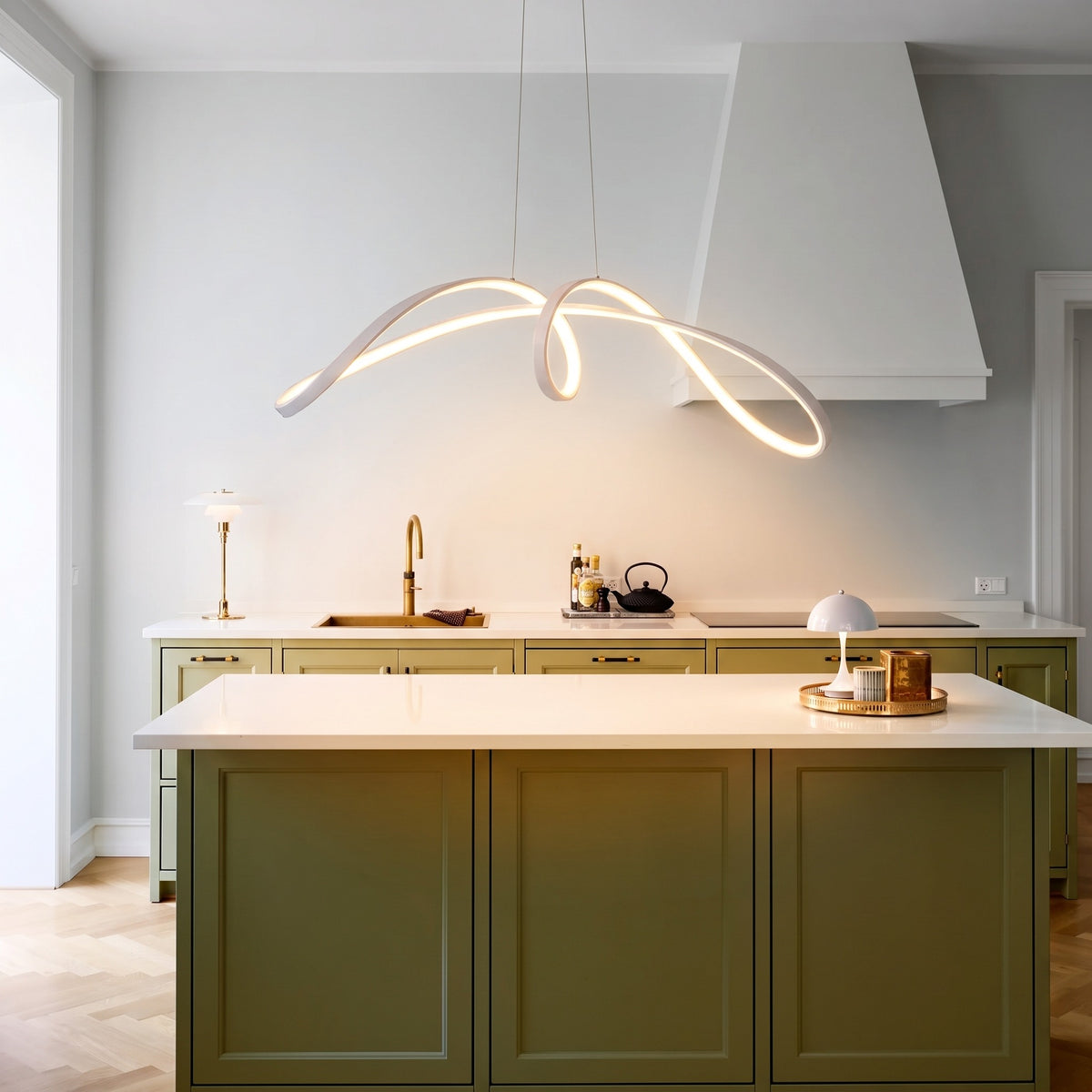 Spiral Kitchen Table Pendant Light