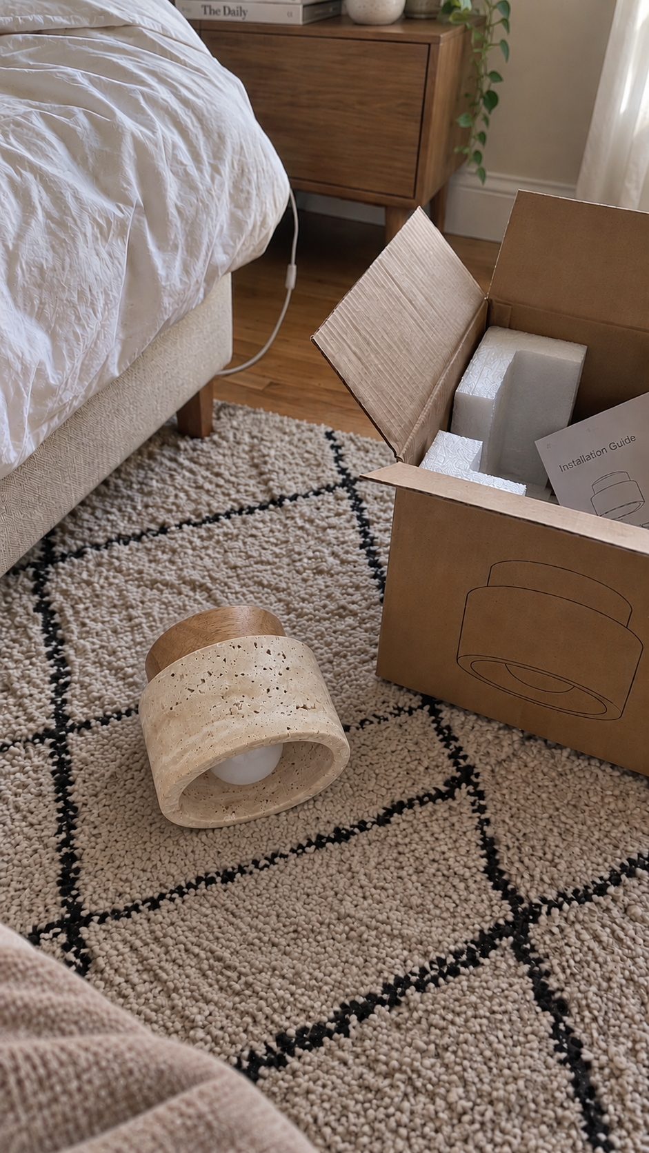 Travertine spot light