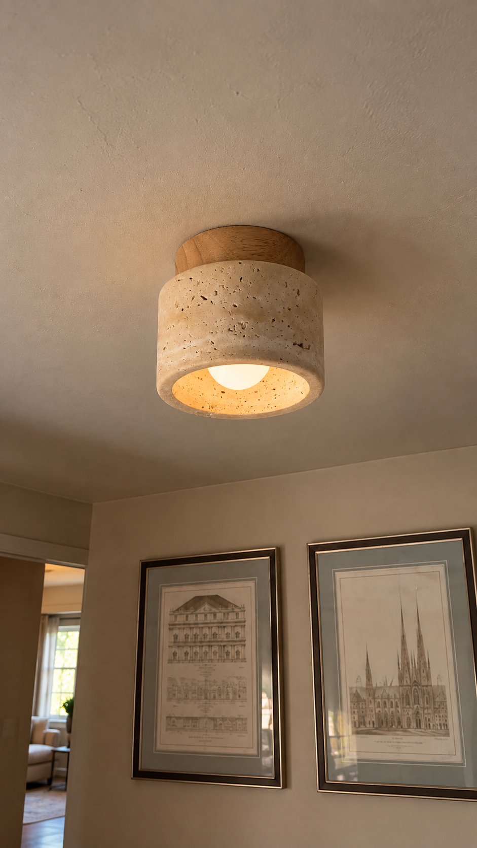 Travertine spot light