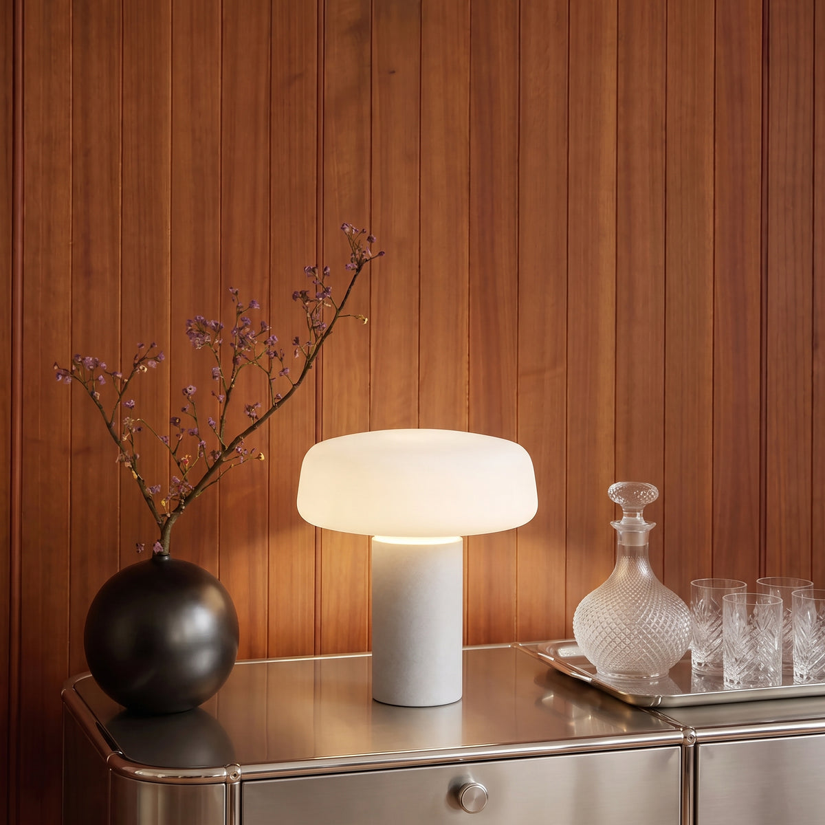 Velka dansk marmorbordlampe
