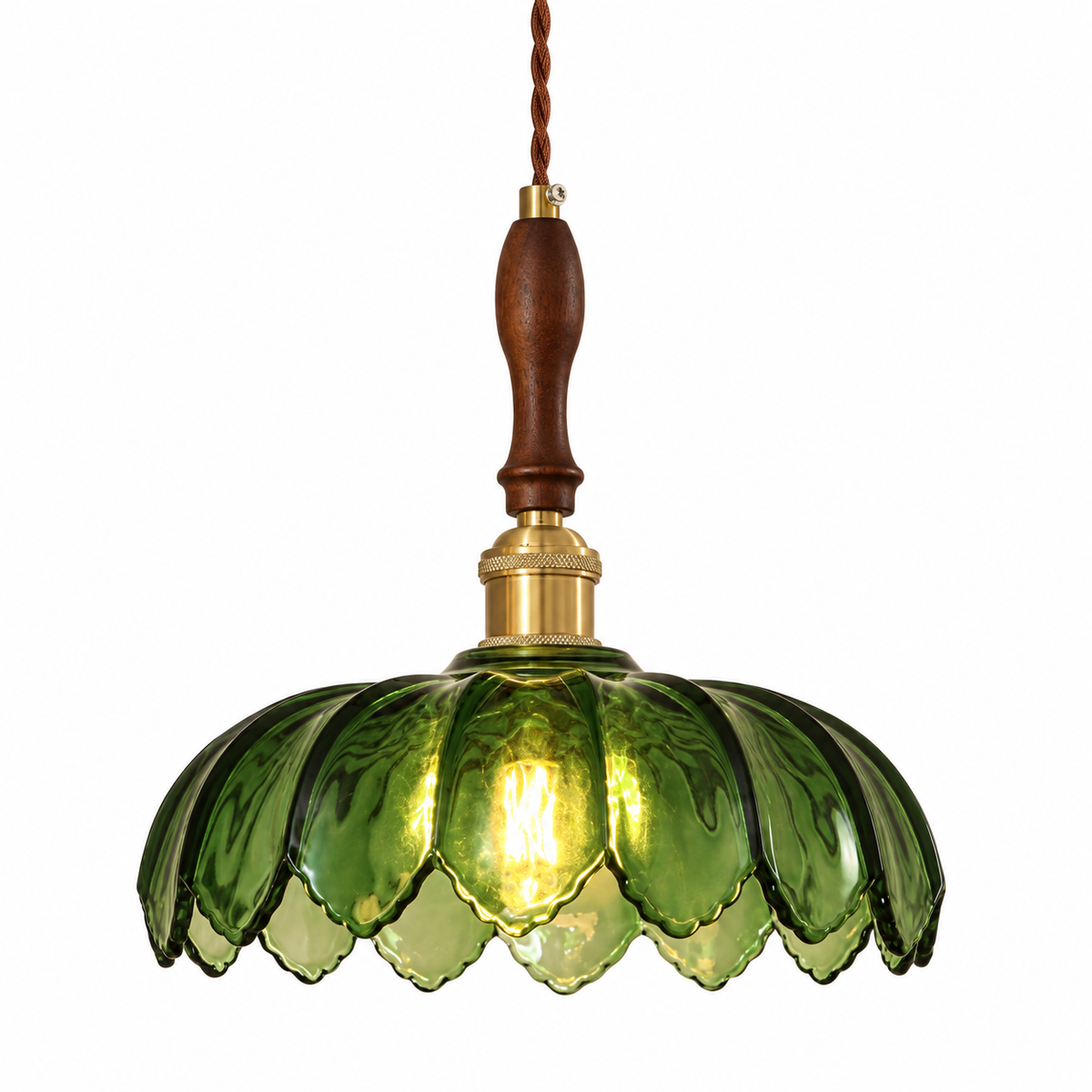 Vintage Glass Flower Pendant Light