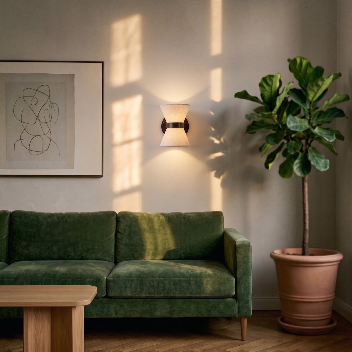 Wabi-Sabi Seiden-Wandleuchte