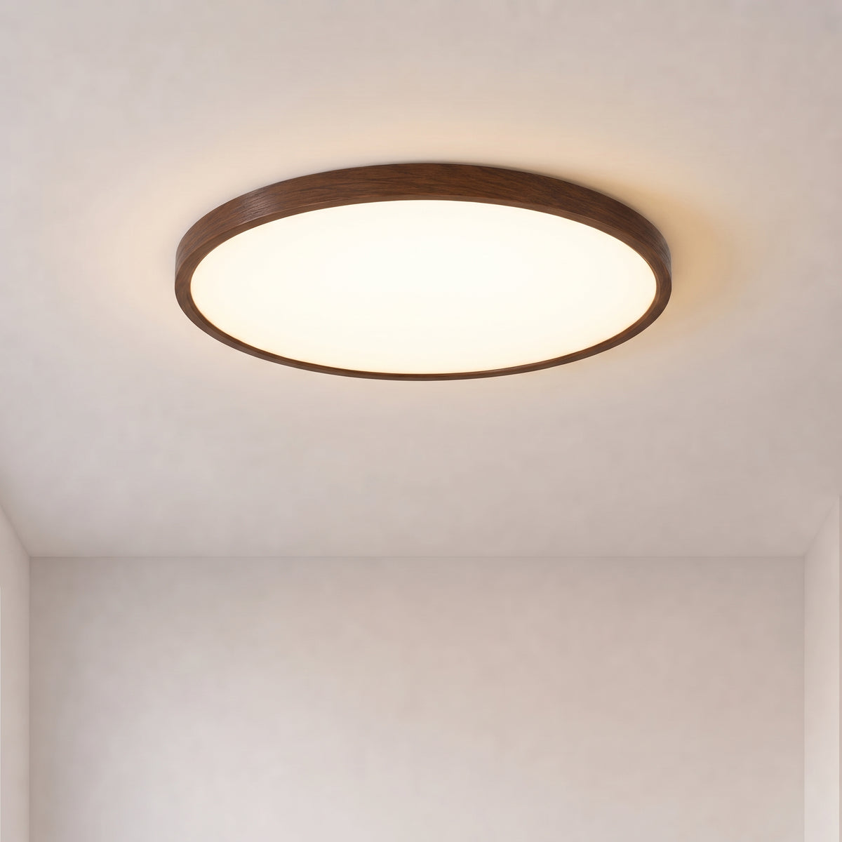 Walnut Ceiling Light With Remote Dimmer
