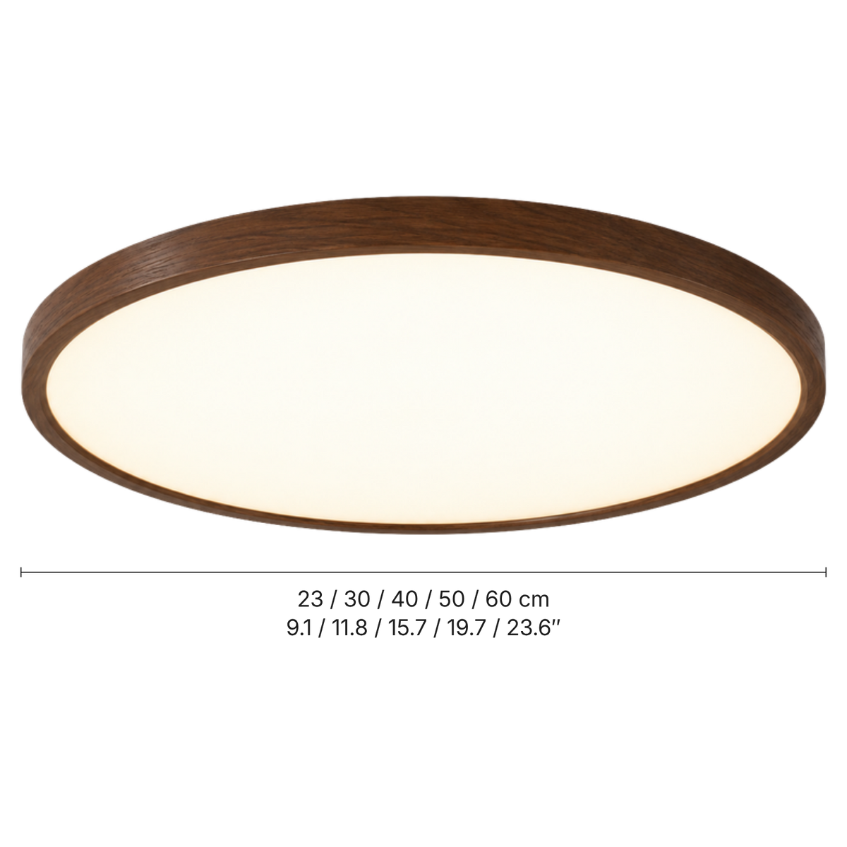Walnut Ceiling Light With Remote Dimmer